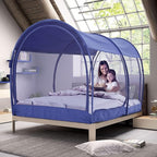 Alvantor Mosquito Net Bed Canopy Bed Tents Dream Tents Privacy Space Full Size Sleeping Tents Indoor Pop Up Portable Frame Breathable Cottage Navy (Mattress Not Included)