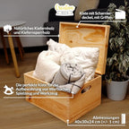 XXL Large Plain Wooden Box Storage with Hinged Lid | 15.8x11.8x9.44 inches (+-0.5) | Handles | Unpainted Gift | Product NOT Intended for 15 Years OR Below