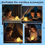 Penguin Gifts, Cute Penguin Night Light, Animal Silicone Nursery Lamp with Dimming and Timing Function, Cute Decor Lights