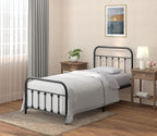 Golden Gate Beds Vintage Wrought Iron Bed Frame with Classic Metal Platform Base, Headboard and Footboard, No Box Spring Needed, Easy Assembly, Mattress Base, Noise-Free, Sleek Black Finish, Twin Size