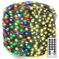 Decute 300LED Christmas Tree Lights Fairy String Light 99FT Green Copper Wire Warm White and Multicolor Dimmable with Remote, UL Cerficated Twinkle Lights for Party Wedding Indoor Outdoor Decor