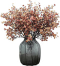 JAKY-Global Babys Breath Silk Artificial Flowers 6 Bundle European Fake Flowers Decor Wedding Party Fall Stems Decoration Bouquets DIY Home Garden,Farmhouse,Living Room Decor (Beige Brown-6pcs)