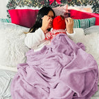 Bedsure GentleSoft Fleece Throw XL Blanket Light Purple - 300GSM Soft Lightweight Plush Cozy Blankets for Bed, Sofa, Couch, Travel, Camping, 50x70 inches
