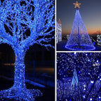 Christmas String Lights, 33FT 100 LEDs Blue Halloween String Lights 8 Modes Fairy Lights with End-to-End Plug Decoration for Christmas Tree Indoor Outdoor
