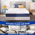 8 Inch Twin Size Mattress for Kids, Gel Cooling Memory Foam Mattress in A Box, Medium Firm Feel for Back Pain Relief, CertiPUR US Certified