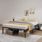 Metal Bed Frame King Size - 16 Inch Heavy-Duty King Platform Bed Frame No Box Spring Needed, Easy Assembly, Noise-Free, Sturdy Mattress Foundation, Underbed Storage Space