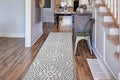 Custom Size Southwestern Style Runner Rug Mat for Wide Hallway Entryway Kitchen Laundry Room with Slip Resistant Latex Rubber Backing, Inca Grey, 31 inch X 15 feet