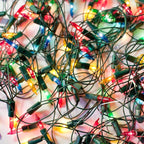 Mudder 60Count 2.5V Christmas 50/100/150/200 Count Mini Incandescent Wire String Lights Replacement Bulbs Indoor/Outdoor Christmas Lights Decor for Home Xmas Tree (Green Base with Colorful Bulb)