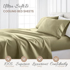 Linen Market Bed Sheets for Twin Size Bed (Sage) - Sleep Better Than Ever with These Soft and Cooling Twin Sheets - Deep Pocket Fits 16" Thick Beds - 3 Piece Twin Sheet Set