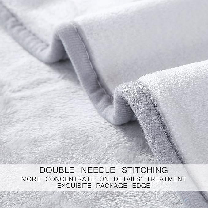 Soft King Size Blanket All Season Warm Fuzzy Microplush Lightweight Thermal Fleece Blankets for Couch Bed Sofa,90x108 Inches,Gray