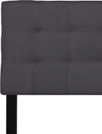 Flash Furniture Bedford Tufted Upholstered King Size Headboard in Dark Gray Fabric