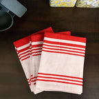 Urban Villa Kitchen Towels 100% Cotton Pack of 6, Highly Absorbent Quick Drying Super Soft Premium Dish Towels 20x30 Inch for Kitchen with Hanging Loop Hand & Tea Towels - Red/Blue/White