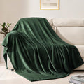 BEAUTEX Fleece Throw Blanket for Couch Sofa or Bed， Throw Size Soft Fuzzy Plush Blanket, Luxury Flannel Lap Blanket, Super Cozy and Comfy for All Seasons (Emerald Green, 50" x 60")