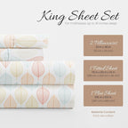 Linen Market 4 Piece King Sheet Set - Breathable, Double-Brushed Patterned Cooling Sheets – Oeko-TEX Certified Ultra Soft & Wrinkle-Free 16" Deep-Pocket King Sheets - Easy Care Fall Foliage Yellow