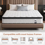 King Size Mattress, Medium Firm Memory Foam & Pocket Spring Hybrid Mattress,12 Inch King Size Mattress in a Box,CertiPUR-US Certified Safe Materials,Ideal for All Sleep Positions,76x80 Inches