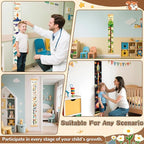 Personalized Rainbow Growth Chart for Wall Kids, Name Height Chart for Kids, for Nursery & Bedroom, Baby Shower Gift (60.6" x 8.3")