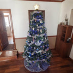 RPGT Christmas Light 1000 LEDs 336ft Green Cable Wire Fairy String Tree Twinkle Lights Plug in 12 Modes for Christmas Party, Outdoor, Garden, Wedding, Home Decoration (Blue)
