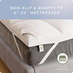 Extra Thick Fitted Mattress Topper - California King Size | Soft & Cooling Pillow Top Mattress Pad & Protector | Bed Topper for Back Pain, Straps Stretch 6" to 22" Deep