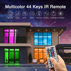 hyrion 100ft LED Strip Lights, Ultra Long SMD 2835 Led Lights Strip with 44 Key Remote,24 Volt Dimmable RGB Color Changing Tape Lighting for Bedroom,Living Room,Home Decor(44 Key Remote+50ft*2)
