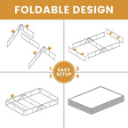 MAF 10 Inch Twin Box Spring, High Profile Box Spring Twin Siz 3500 lbs Black Heavy Duty Metal Mattress Foundation with Easy Clean Fabric Cover, Easy Assembly