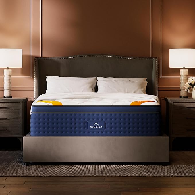 DreamCloud Premier Rest 14" Twin Mattress - Luxury Hybrid Memory Foam - 365 Night Trial - Premium Pressure-Relieving Layers - Forever Warranty - Mattress in a Box - CertiPUR-US Certified