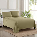 Twin XL Sheets - Breathable Luxury Sheets with Full Elastic & Secure Corner Straps Built In - 1800 Supreme Collection Extra Soft Deep Pocket Bedding Set, Sheet Set, Twin XL, Sage