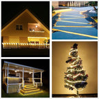 100Ft Rope Lights Outdoor, LED Strip Lights Waterproof Decorative Lighting for Indoor/Outdoor Decorations, Eaves, Backyards Garden, Patio and Bedroom, Christmas Decorations