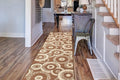 Custom Length Cut to Size Modern Farmhouse Carpet Runner Rug for Hallways, Non Slip Rubber Backed, 31 inch Wide X Customized Length, Geo Brown, 31 inch X 6 feet