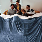 Bedsure GentleSoft Sherpa Fleece Oversized Cal King Blankets for Bed - Thick and Warm Throw for Women and Men, Soft Fuzzy Plush Large Blanket for Winter, Slate Blue, 112x98 Inches