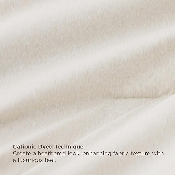 Bedsure King Size Comforter Set Beige - Bed in a Bag King Bedding 7 Pieces, Cationic Dyed Bed Set Gift for Family, Beige Soft Bedding for All Seasons Comforter with Sheets, Pillowcases & Shams