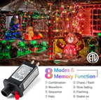 Quntis 164ft 2000 LED Cluster Christmas Lights - Dark Green Wire Christmastree Lights - Multicolor 8 Modes Outdoor Waterproof LED String Lights Plug in for Holiday Wedding Party Home Decor