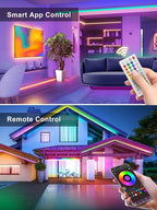 50ft LED Neon Rope Lights with App and Remote Control, IP65 Waterproof Neon Strip Lights for Outdoor Indoor, DIY Design Flexible Led Rope Lights for Bedroom, Living, Gaming, Party Decor