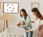 Baby Kids Growth Affirmation Stuff Nursery Above Crib Bedroom Playroom Reading Room Wall Decor Hanging Rectangular Banner Flag Sign Wall Art Baby Shower Baptism Birthday Christmas Gift You are Magic
