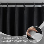 KangBang Extra Wide Pinch Pleated Blackout Curtains 84 Inch Length 2 Panels Set, Thermal Insulated Linen Curtains for Sliding Door Living Room, Modern Pleat Draperies with Hooks,60x84, Black