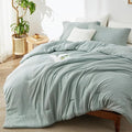 Bedsure California King Comforter Set - Mint Green Soft Bedding for All Seasons, Cationic Dyed Bed Set, 3 Pieces, 1 California King Size Comforter (104"x96") and 2 Pillow Shams (20"x36"+2")