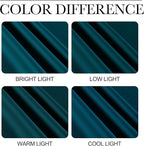 NICETOWN Teal Blackout Cafe Faux Silk Curtains for Small Windows, 42" Wide by 84" Long, 2 Panels, Grommet Thermal Insulated Blackout Satin Drapes for Bedroom