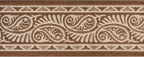 Custom Length Cut to Size Tribal Ethnic Southwestern Inspired Hallway Runner Rug, Non Slip Rubber Backed, 31 inch Wide X Customized Length, Mayan Brown, 31 inch X 6 feet