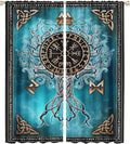 Viking Curtains Viking Totem Curtains Ancient Scandinavian Bedroom Living Room Decoration 2 Panel Groups W42 * L54 Inch