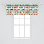 Ambesonne Mexican Window Valance, Latin American Cultural Native Borders Indigenous Saguaro Sombrero Tequila Bottle, Curtain Valance for Kitchen Bedroom Decor with Rod Pocket, 42" x 18", Jade Green
