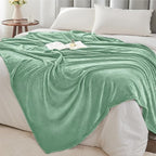 BEDELITE Fleece Blanket Twin Size Dusty Green Throw Blankets for Couch & Bed, Luxury Plush Cozy Fuzzy Blanket 60x80 inches, Super Soft Warm Lightweight Throw Blanket for Travel Camping