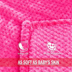 Exclusivo Mezcla Fleece Bed Blanket Twin Size, Super Soft and Warm Blankets for Couch, Sofa and Bed Waffle Textured, Cozy, Fuzzy and Lightweight (Hot Pink, 90x66 Inches)