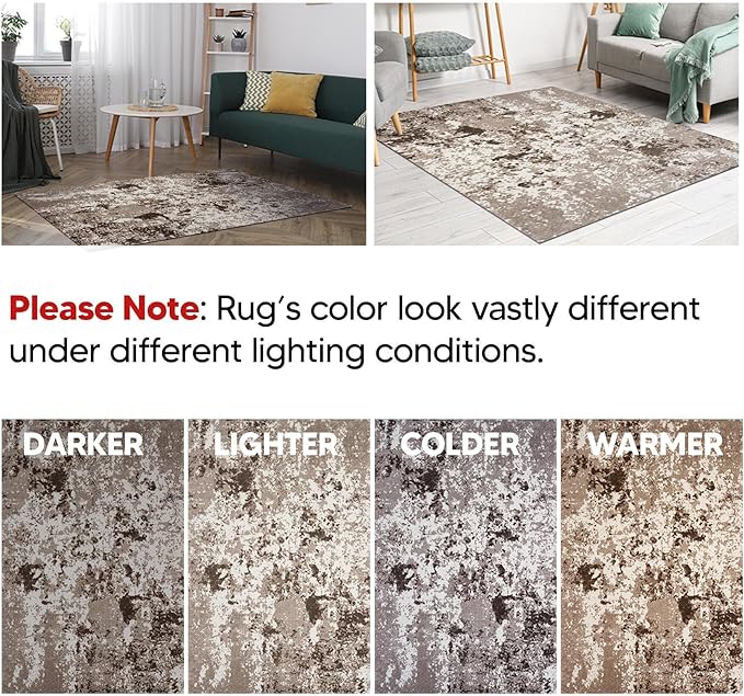 Keen Home Design Area Rugs - 2x12 Non-Shedding, Abstract Rugs for Kitchen, Living Room, Bedroom, Dining Room, Entryway - Size: 2'8" x 11'11", Multi