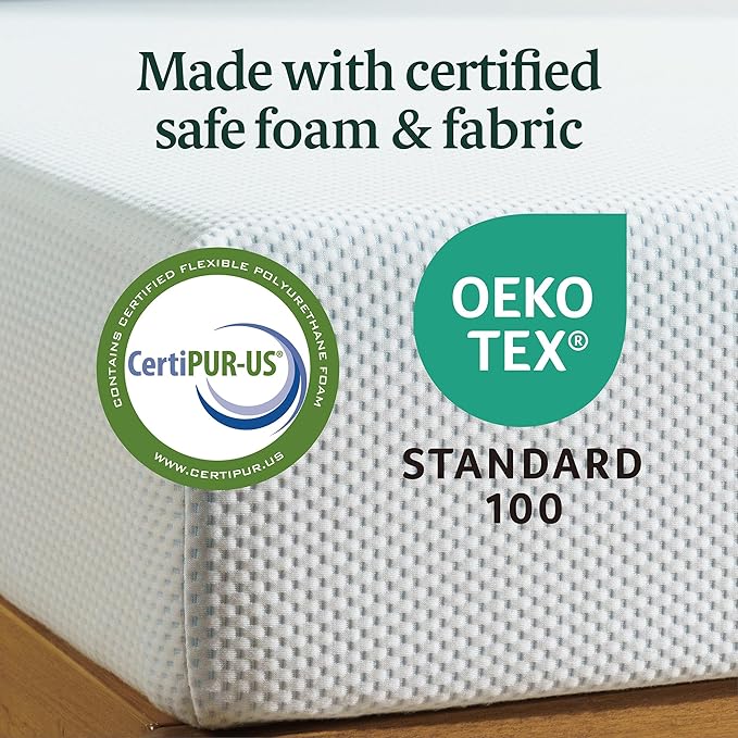 ZINUS 6 Inch Green Tea Cooling Memory Foam Mattress [New Version], Full, Fiberglass Free, Medium Firmness, Cooling Gel Foam, Certified Safe Foams & Fabric, Mattress in A Box