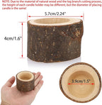 OwnMy Set of 24 Wooden Tea Light Candle Holders Votive Candle Holders, Rustic Wooden Pillar Candle Stands Vintage Tealight Holders Set Candle Centerpieces for Dining Table Wedding Party, 1.6" H