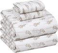 RUVANTI Flannel Sheets King Size - 100% Cotton Brushed King Size Sheets Set - Deep Pockets 16 Inches Bed Sheets - All Seasons Breathable & Extra Soft - Warm & Cozy, 4 Piece, Dried Straw