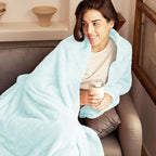 Exclusivo Mezcla Plush Fuzzy Fleece Throw Blanket Extra Large, Super Soft, Fluffy and Warm Blankets for Couch, Bed, Suitable for All Seasons (50x70 Inches, Mint Green)