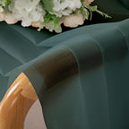 Chyhomenyc Hunter Green Sheer Curtains 54 Inch Long 2 Panels Set, Short Voile Rod Pocket Drapes for Dinning Small Windows Bathroom Living Room Bedroom, Each 42Wx54L in, 2PCS
