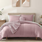 Monbix Full Comforter Set - 7 Pieces Bed in a Bag Full Size Bedding Sets with Comforters, All Seasons Down Alternative Comforter with Sheets,Pillowcases & Shams