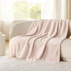 Bedsure GentleSoft Crystal Pink Fleece Blanket for Couch - Cozy Soft Blankets for Women, Cute Small Throws for Girls, 60x80 Inches