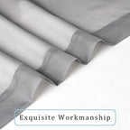 OWENIE Grey Sheer Curtains, Sheer Curtains 84 inches Long 2 Panels Set, Rod Pocket Voile Fimly Gray Drapes for Living Room/Bedroom, 2pcs, Each 42" W x 84" L
